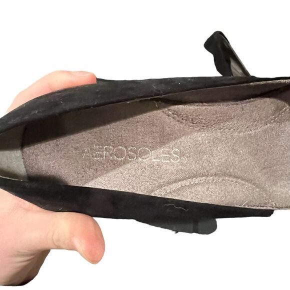 Aerosoles black suede wedges. Size 7‎ - Picture 4 of 9